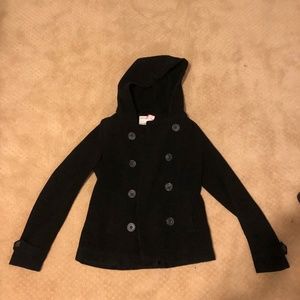 Aeropostale Black Pea Coat Size M